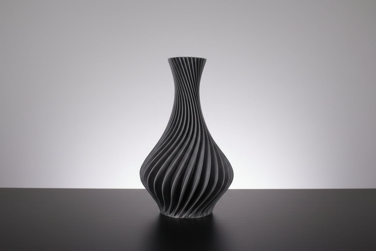 Stripet spiral vase